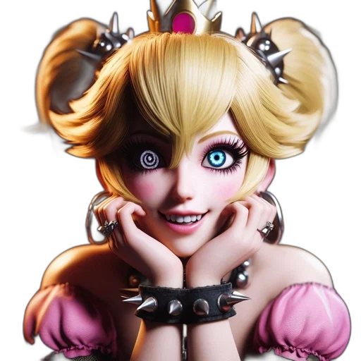 crown, face, concept art, 3d render, cartoon, anime, character, depicted transparent PNG cut-out