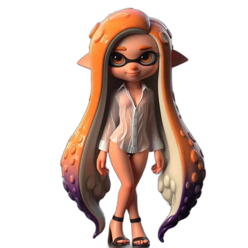 dress, staff, hair, jacket, concept art, 3d render, cartoon, anime transparent PNG cut-out