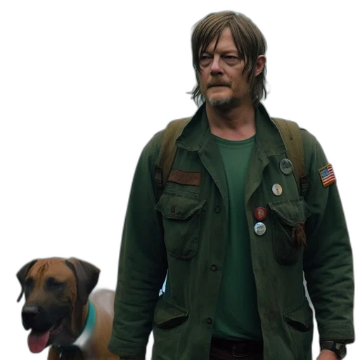 jacket, animal, staff, creature, concept art, photorealistic, green, foggy transparent PNG cut-out