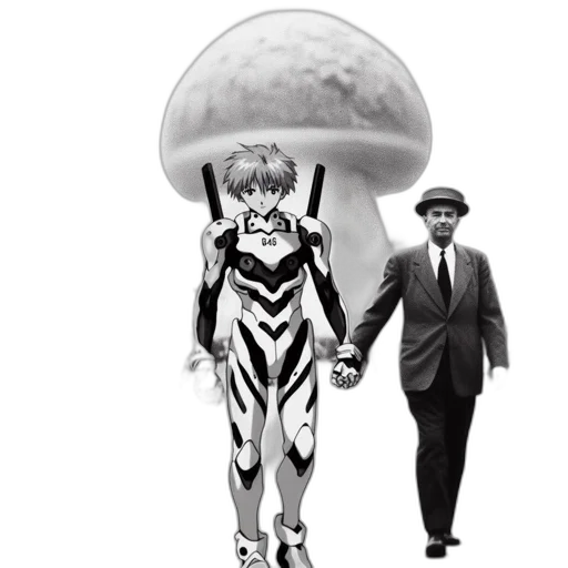 food, dress, robot, concept art, vaporwave, comic book art, outer space, vintage transparent PNG cut-out