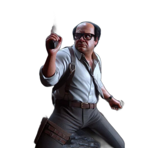 staff, weapon, sword, jacket, concept art, photorealistic, 3d render, comic book art transparent PNG cut-out