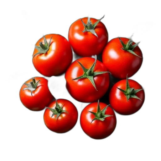 food, crown, photorealistic, 3d render, red, collection, ripe, tomatoes transparent PNG cut-out