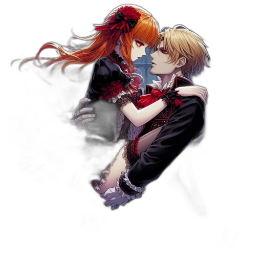 pixel art, anime, concept art, watercolor, fire, outer space, snow, red transparent PNG cut-out