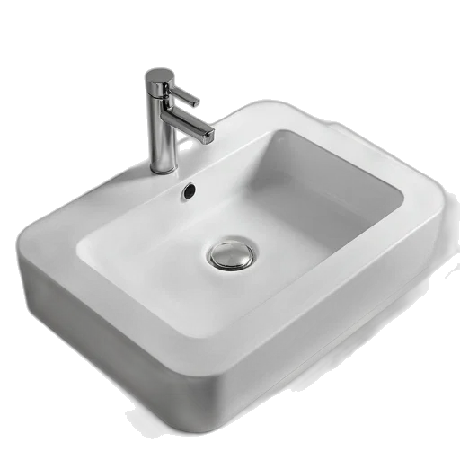 robot, furniture, 3d render, photorealistic, ideal, white, square, bathroom transparent PNG cut-out