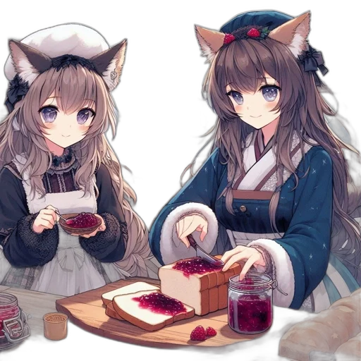 food, staff, animal, hat, anime, concept art, fantasy art, pixel art transparent PNG cut-out