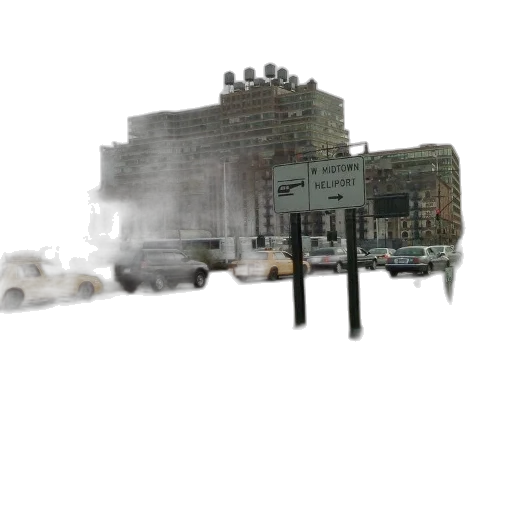 building, car, robot, crown, 3d render, photorealistic, concept art, fog transparent PNG cut-out