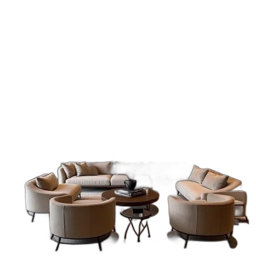 furniture, 3d render, concept art, photorealistic, outer space, earth tones, monochrome, dark transparent PNG cut-out