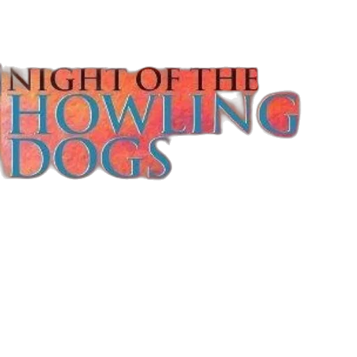 night, howling, dogs, book, cover, featuring, silhouette, two transparent PNG cut-out