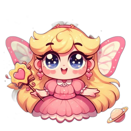 staff, pixel art, cartoon, anime, fantasy art, animated, princess-like, figure transparent PNG cut-out