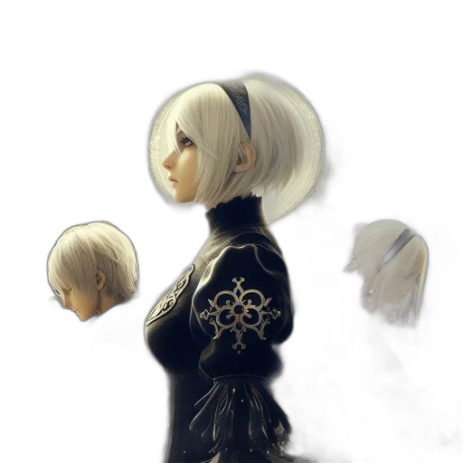 dress, mask, staff, face, concept art, fantasy art, 3d render, pixel art transparent PNG cut-out