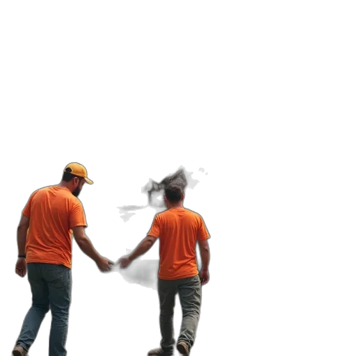 staff, umbrella, hat, mask transparent PNG cut-out