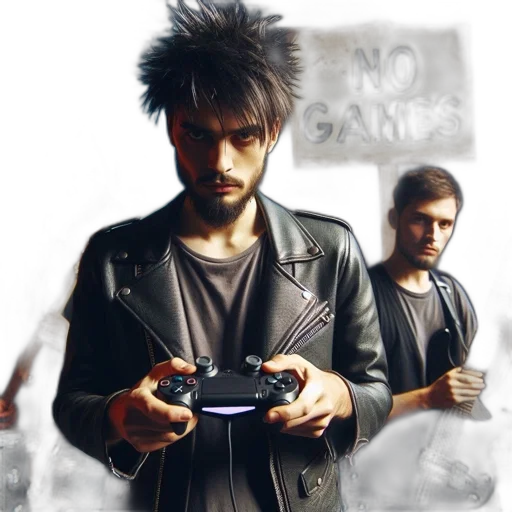 jacket, weapon, concept art, photorealistic, pixel art, cyberpunk, dimly, lit transparent PNG cut-out