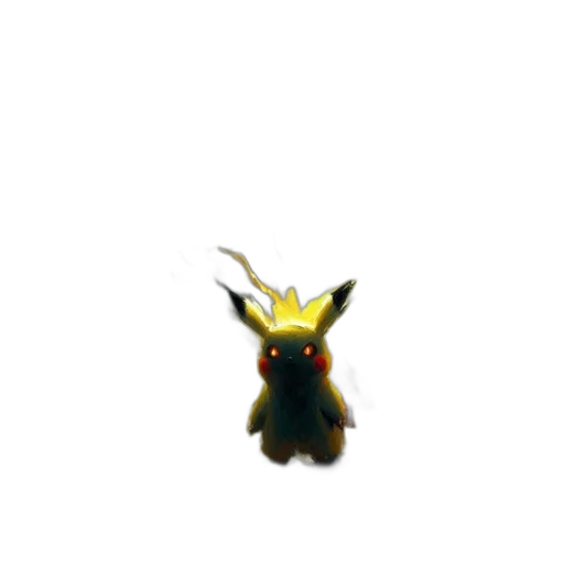 creature, animal, dragon, staff, 3d render, pixel art, concept art, pikachu transparent PNG cut-out
