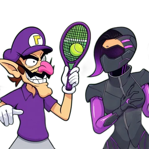 mask, hat, cartoon, concept art, anime, vaporwave, two, animated transparent PNG cut-out