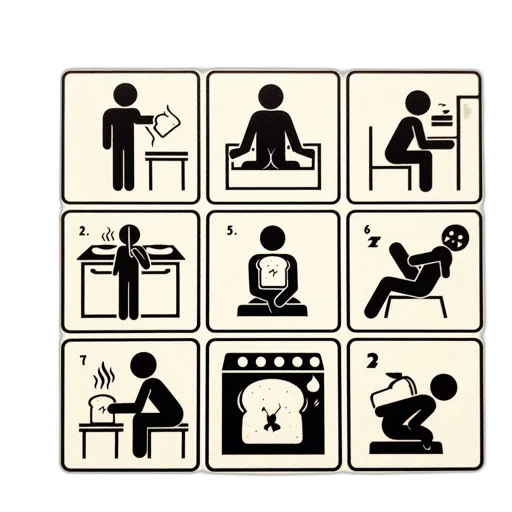 furniture, robot, concept art, fire, comic, series, scenes, follow transparent PNG cut-out