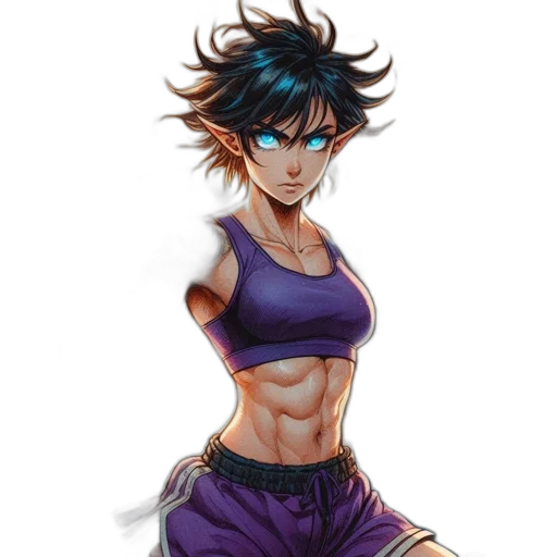 anime, concept art, comic book art, pixel art, blue, dark, pastel, colorful transparent PNG cut-out
