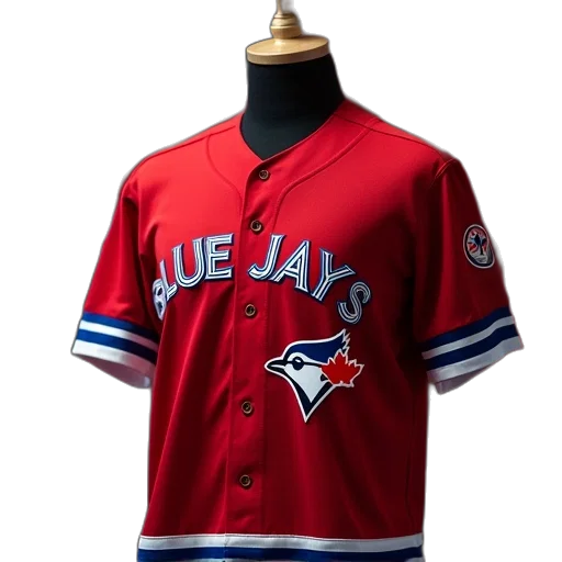 jacket, red, blue, jays transparent PNG cut-out