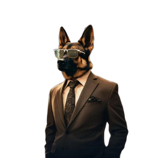 mask, staff, animal, robot, concept art, cyberpunk, 3d render, photorealistic transparent PNG cut-out