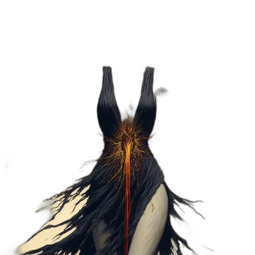 animal, hair, creature, mask, concept art, fantasy art, 3d render, photorealistic transparent PNG cut-out