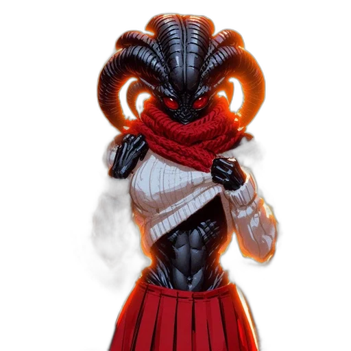 mask, dress, creature, staff, concept art, 3d render, fantasy art, pixel art transparent PNG cut-out