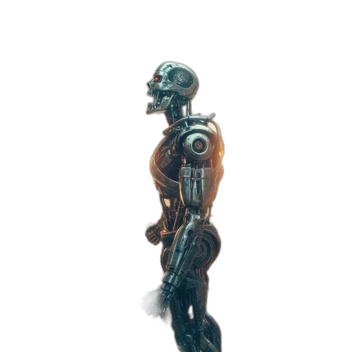 robot, staff, jewelry, creature, 3d render, concept art, cyberpunk, photorealistic transparent PNG cut-out
