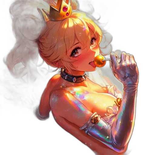 crown, jewelry, dress, concept art, fantasy art, anime, pixel art, neon lights transparent PNG cut-out