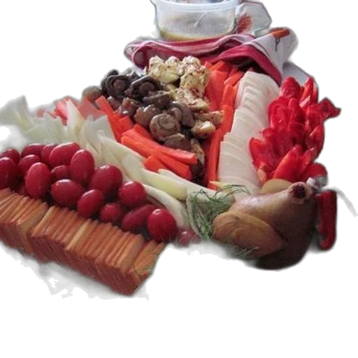 food, crown, 3d render, photorealistic, red, turkey-shaped, vegetable, platter transparent PNG cut-out
