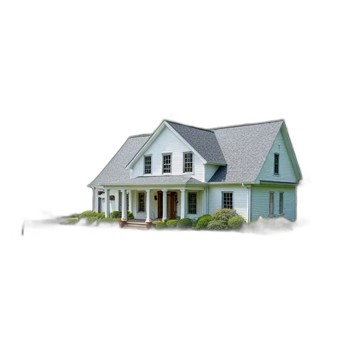 building, 3d render, photorealistic, concept art, suburban, house, white, exterior transparent PNG cut-out