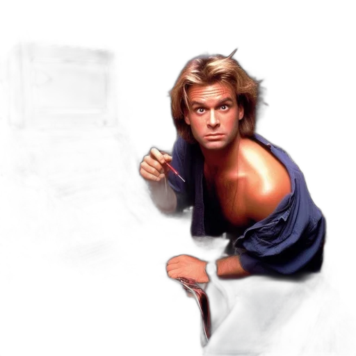 weapon, hair, face, staff, photorealistic, concept art, comic book art, oil painting transparent PNG cut-out