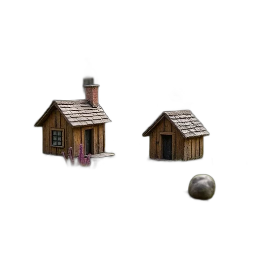 building, furniture, 3d render, concept art, photorealistic, pixel art, snow, fog transparent PNG cut-out