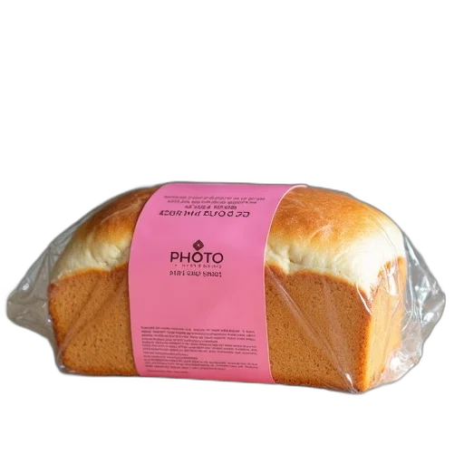food, loaf, bread, wrapped, plastic, placed, kitchen, counter transparent PNG cut-out