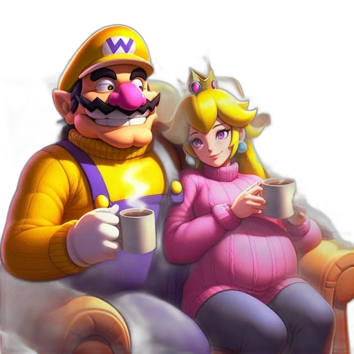 furniture, crown, hat, concept art, pixel art, 3d render, vaporwave, golden transparent PNG cut-out