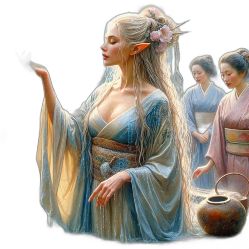 dragon, dress, jewelry, fantasy art, concept art, photorealistic, oil painting, fire transparent PNG cut-out