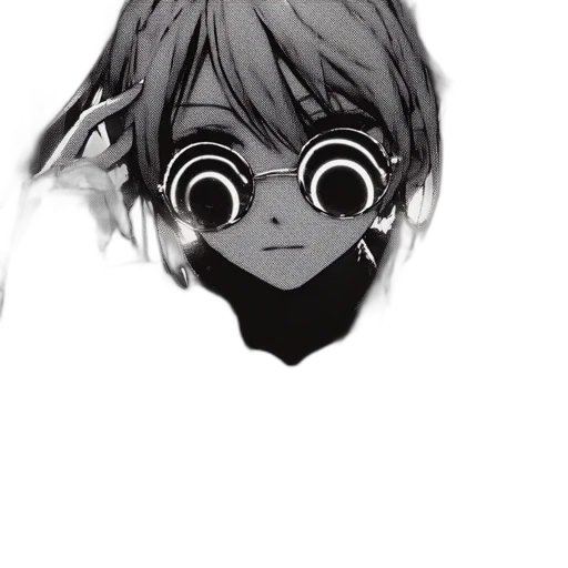 mask, face, creature, hair, anime, concept art, cartoon, photorealistic transparent PNG cut-out
