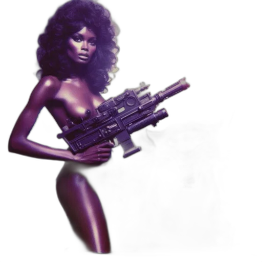 weapon, concept art, comic book art, cyberpunk, fantasy art, inside, dimly, lit transparent PNG cut-out