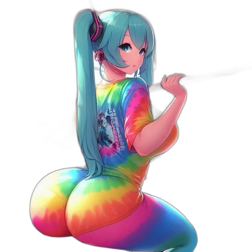 dress, staff, weapon, creature, vaporwave, anime, concept art, 3d render transparent PNG cut-out
