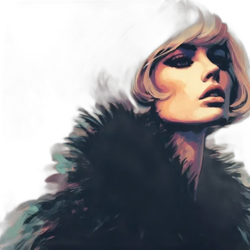 jacket, face, photorealistic, fantasy art, concept art, watercolor, snow, dark transparent PNG cut-out