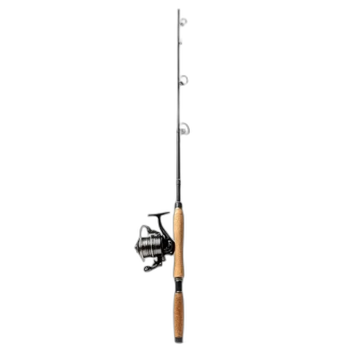 weapon, staff, fishing, rod, wooden, handle, metal, reel transparent PNG cut-out