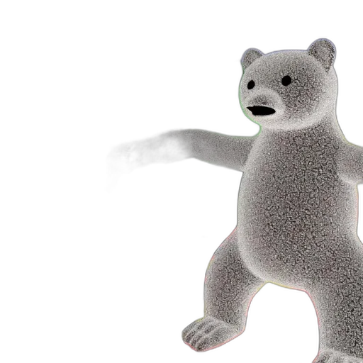 creature, animal, 3d render, concept art, photorealistic, large, bear-like, figure transparent PNG cut-out