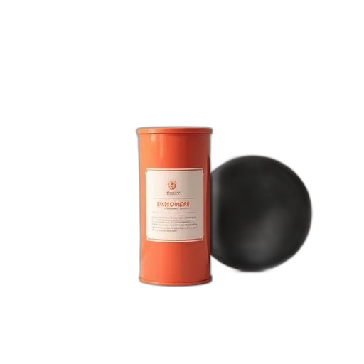 hair, 3d render, dark, cylindrical, container, red, label, placed transparent PNG cut-out