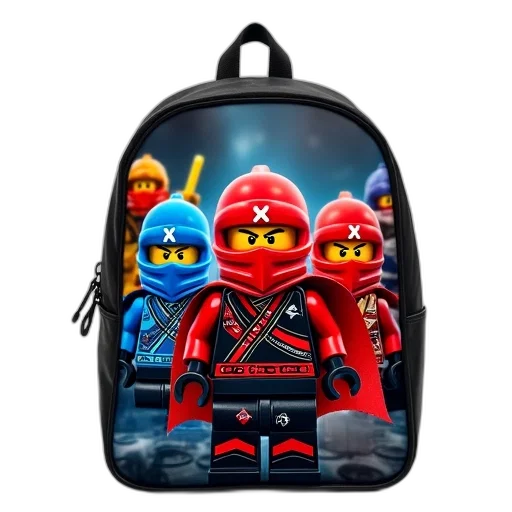 jacket, 3d render, concept art, pixel art, black, backpack, colorful, lego transparent PNG cut-out