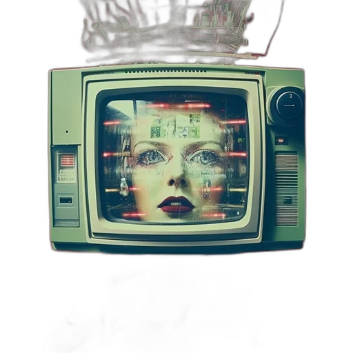 robot, mask, face, crown, vaporwave, cyberpunk, 3d render, concept art transparent PNG cut-out