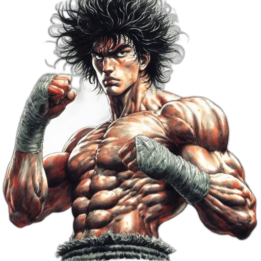 weapon, hair, photorealistic, comic book art, concept art, fantasy art, powerful, muscular transparent PNG cut-out