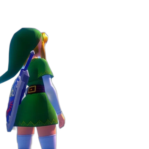 dress, hat, weapon, mask, 3d render, concept art, vaporwave, green transparent PNG cut-out