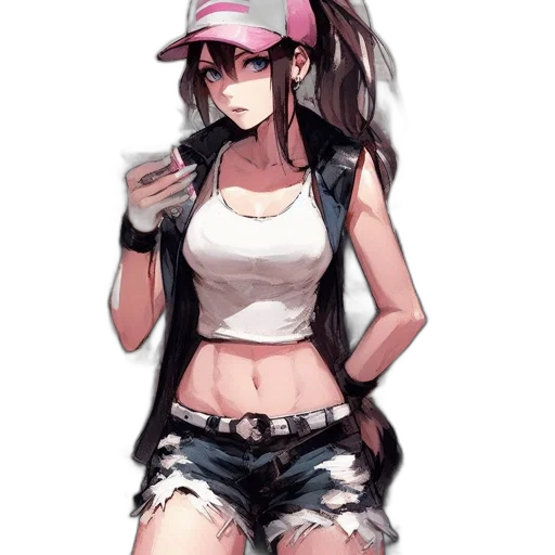 hat, weapon, pixel art, concept art, anime, watercolor, monochrome, pastel transparent PNG cut-out