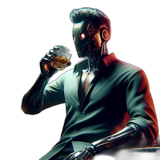 mask, face, jacket, concept art, cyberpunk, comic book art, pixel art, metallic transparent PNG cut-out