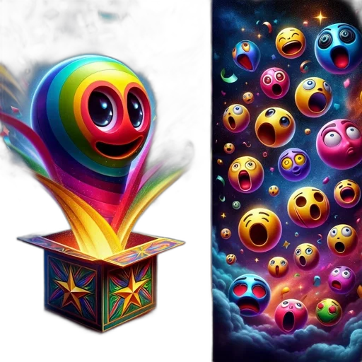 concept art, fantasy art, 3d render, outer space, colorful, neon, illustrated, scene transparent PNG cut-out