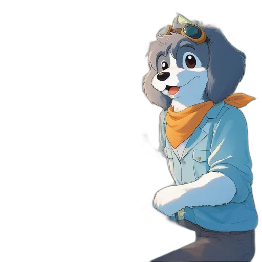 staff, jacket, mask, animal, watercolor, cartoon, concept art, anime transparent PNG cut-out