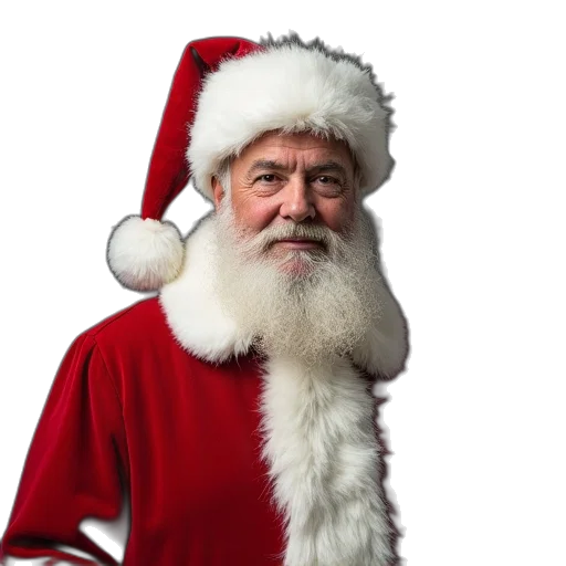 santa, claus, man, red transparent PNG cut-out