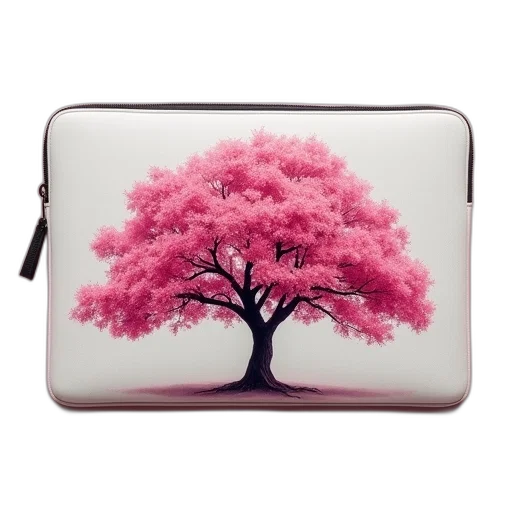 tree, photorealistic, pink, laptop transparent PNG cut-out